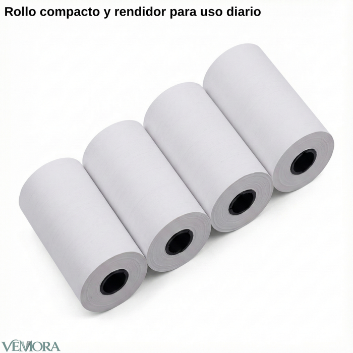 Pack 100 Rollo Papel Térmico 50x55mm 16,5mts.