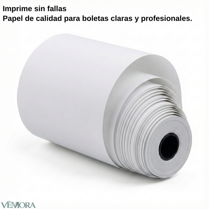 Pack 100 Rollo Papel Térmico 50x55mm 16,5mts.
