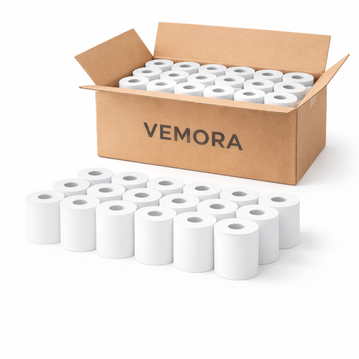 Pack 100 Rollo Papel Térmico 50x55mm Balanza con Ticket 16,5mts Blanco