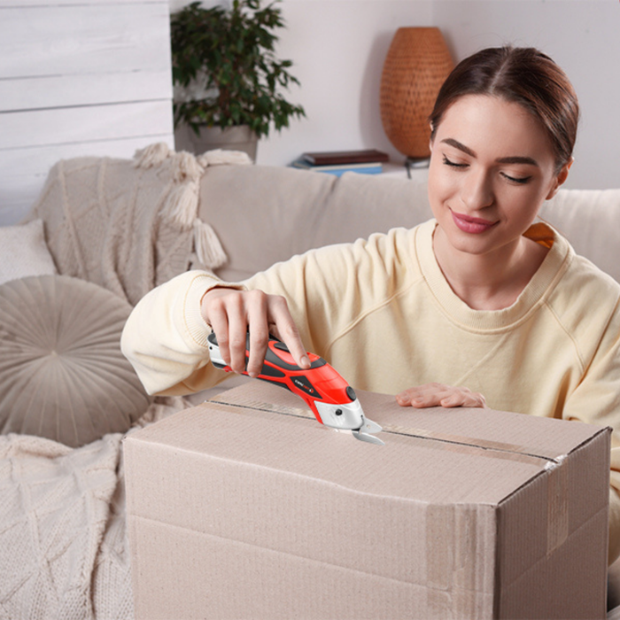 Tijera Eléctrica Recargable para Carton Tela Cuero Alfombra