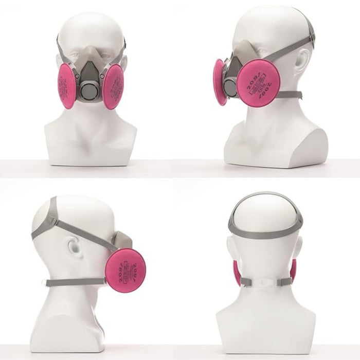 Mascara Respirador Reutilizable Antipolvo Quimicos 4 Filtros