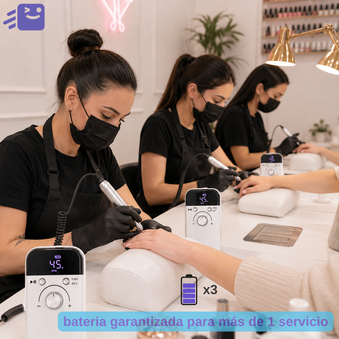Torno Inalámbrico Profesional Pedicura Manícura