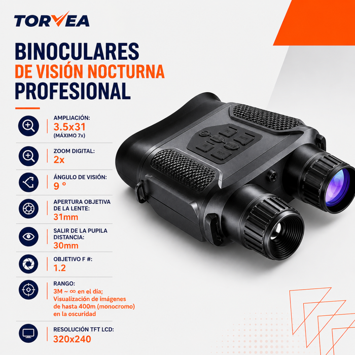 Binoculares Vision Nocturna Profesional Pantalla Grabación