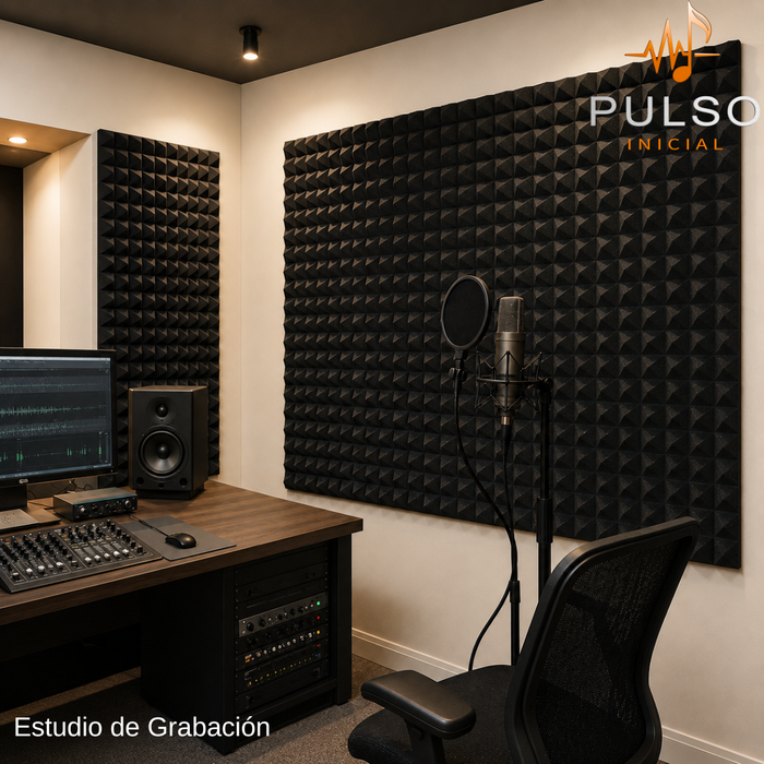 12 Paneles Espuma Acústica Insonorizante Aislante Sonido