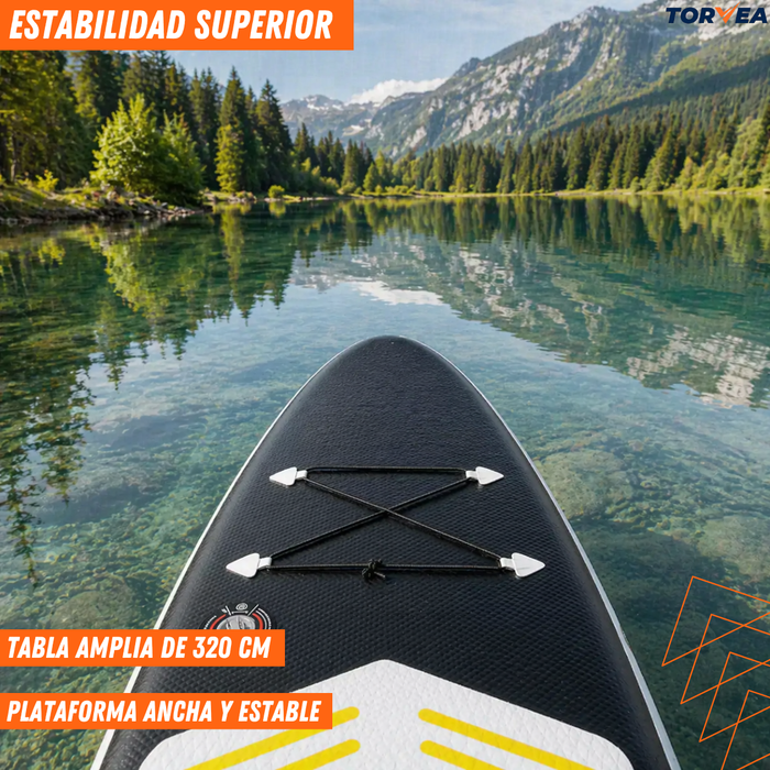Stand Up Paddle Para Adultos Sup Vibrant 10,5 Pies Inflable Negro