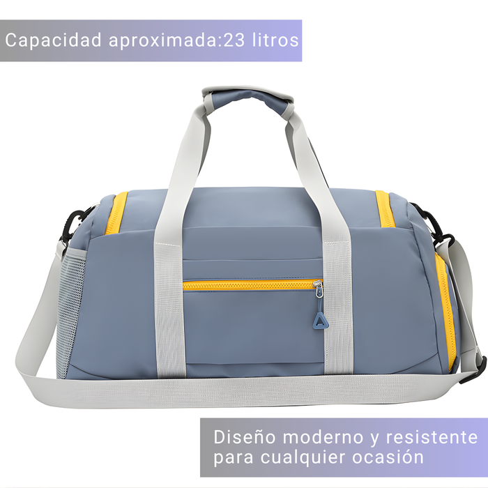 Bolso Deportivo Gym Viaje De Mano Avión Multifuncional 23l - Azul Acero