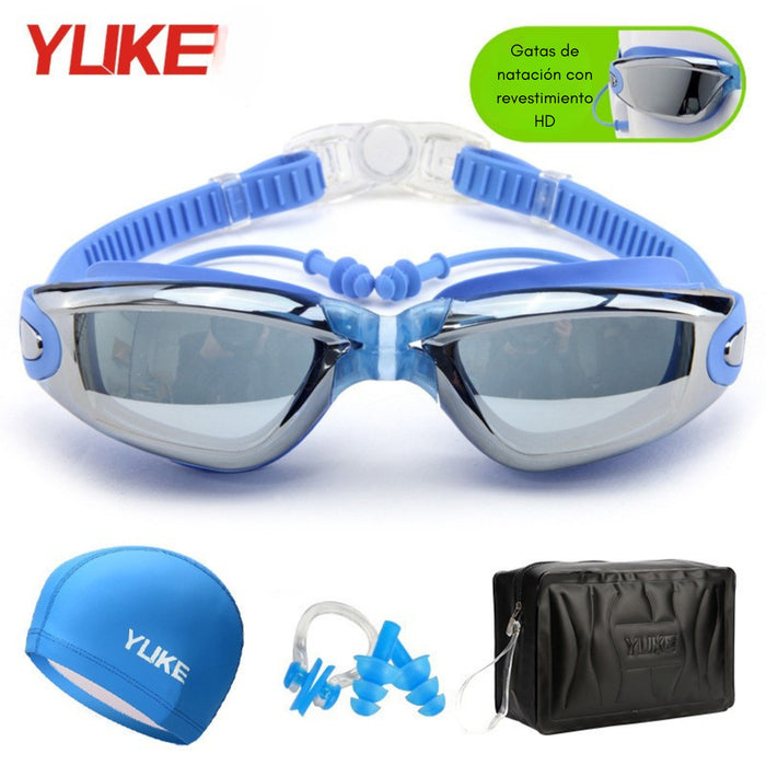 6 En 1 Kit Gafas De Natación Sin Fugas Protección Uv