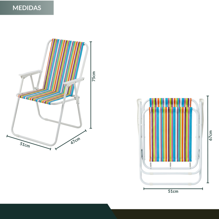 Silla Camping Plegable Playa Piscina Portátil Exteriores Rojo