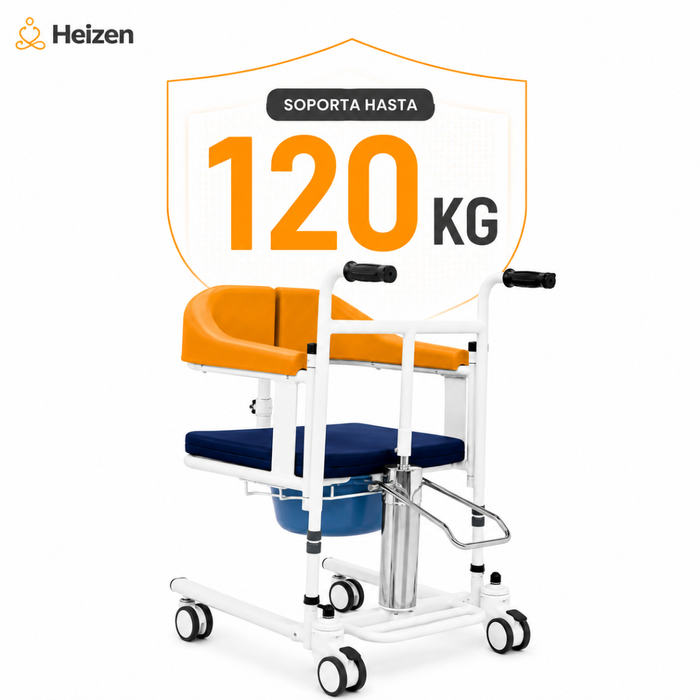 Silla Hidráulica Transferencia Paciente Baño Orinal Wc 180°