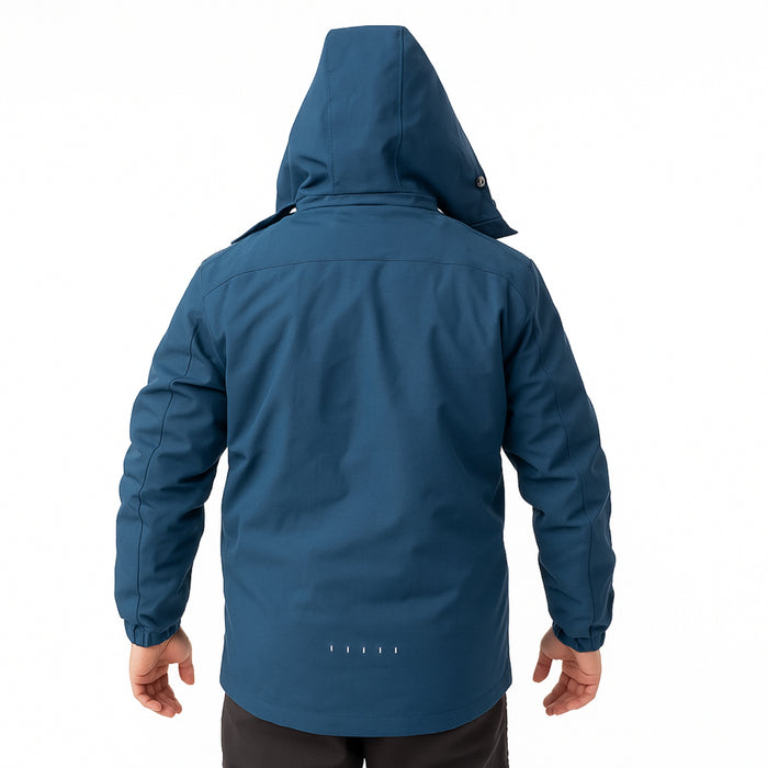 Chaqueta Corta Viento Termica Impermeable Outdoor Hombre Cierre Con Gorro