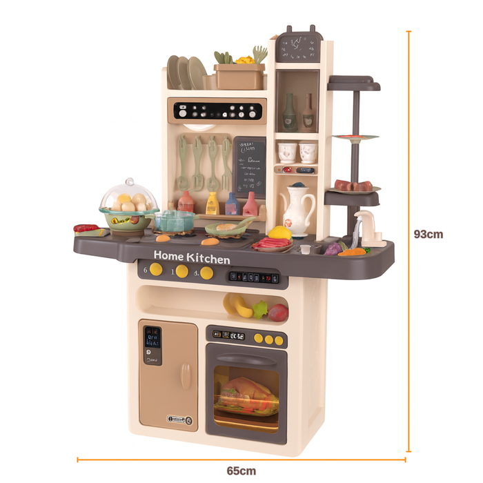 Cocina De Juguete Kitchen 65pcs Juego De Niñas Niños Beige