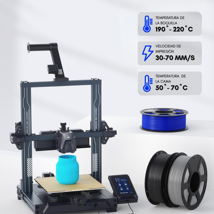 Filamento Pla Para Impresión 3d 1.75mm 1 Kg Color Negro
