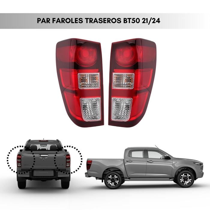 Par Faroles Traseros Izq + Der Para Mazda Bt50 2021-2024