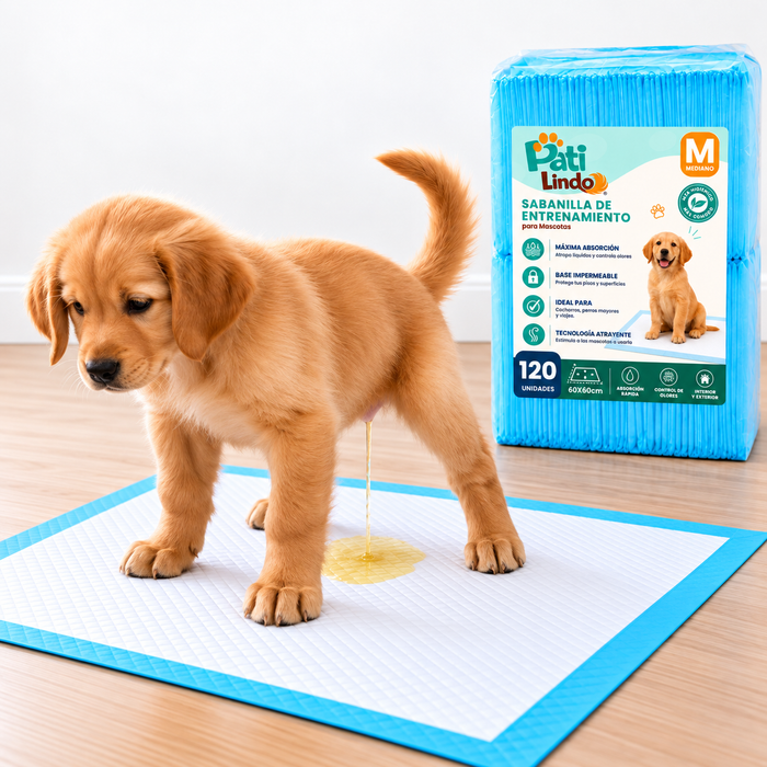 120 Pañales Sabanillas Entrenamiento Absorbentes Mascota Perros 60x60cm