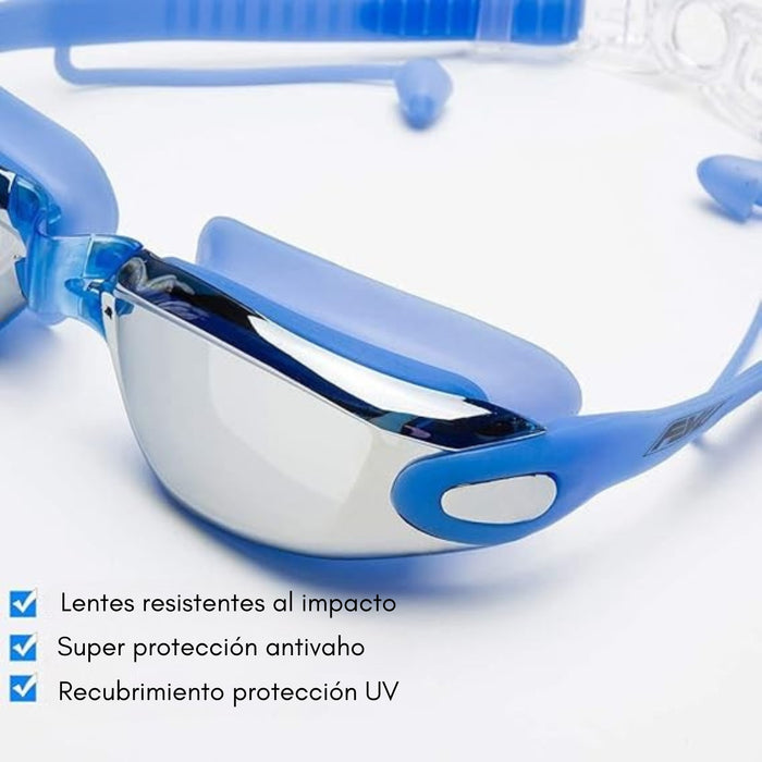 6 En 1 Kit Gafas De Natación Sin Fugas Protección Uv