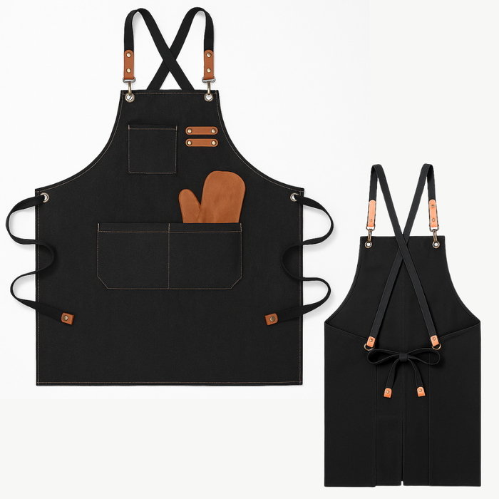 Pechera Delantal Cocina Barbacoa Parrilla Premium Peluquero Negro Batman Negro