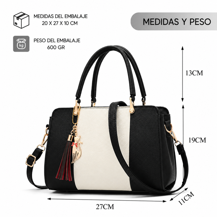 Cartera Cuero Sintetico Mujer Mano Hombro Bolso Elegante