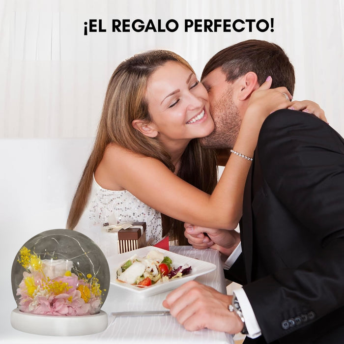 Rosas Eternas Flores Artificiales Decoracion Hogar Luz Led