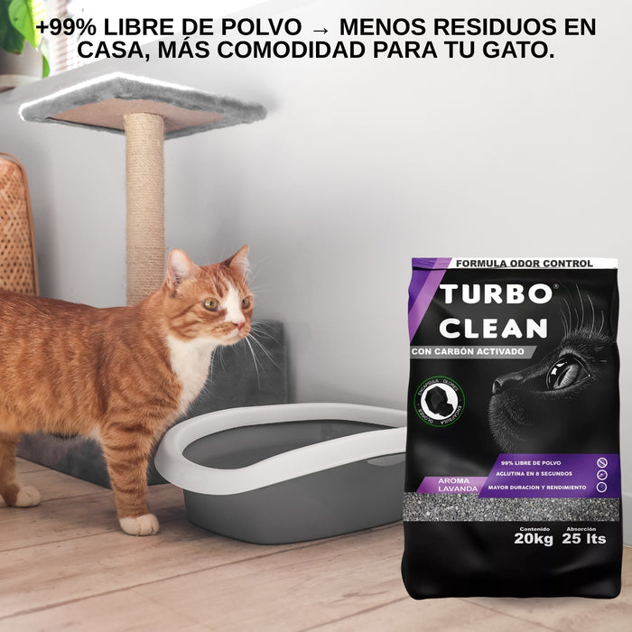 Arena Aglutinante Turbo Clean Olor Control Bentonita Sódica Agregar a favoritos 20 Kilos