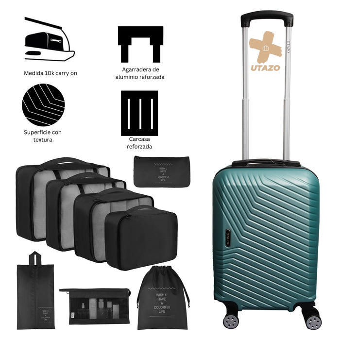 Maleta Cabina Utazo Carry On 10kg + Set Bolsa Organizadora