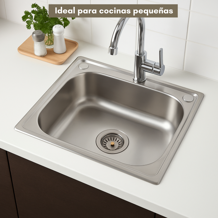 Lavaplatos Sobreponer Simple 37x31 Lavacopa Acero Inoxidable