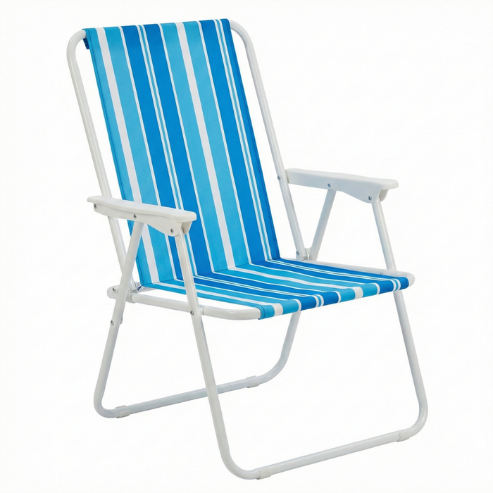 Silla Camping Plegable Playa Piscina Portátil Exteriores Azul
