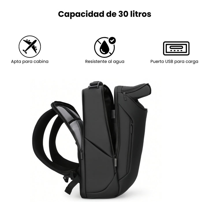 Mochila Ejecutiva Viaje Notebook Usb Impermeable Antirrobo Utazo
