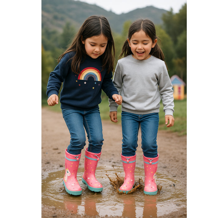 Botas Impermeables Para Niñas De Plástico Antideslizante