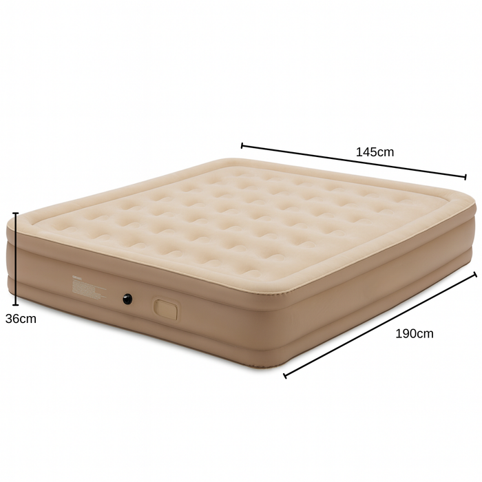 Colchon Inflable 2 Plazas Inflador Incorporado Camping Usb