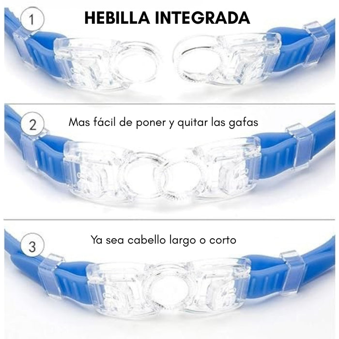 6 En 1 Kit Gafas De Natación Sin Fugas Protección Uv