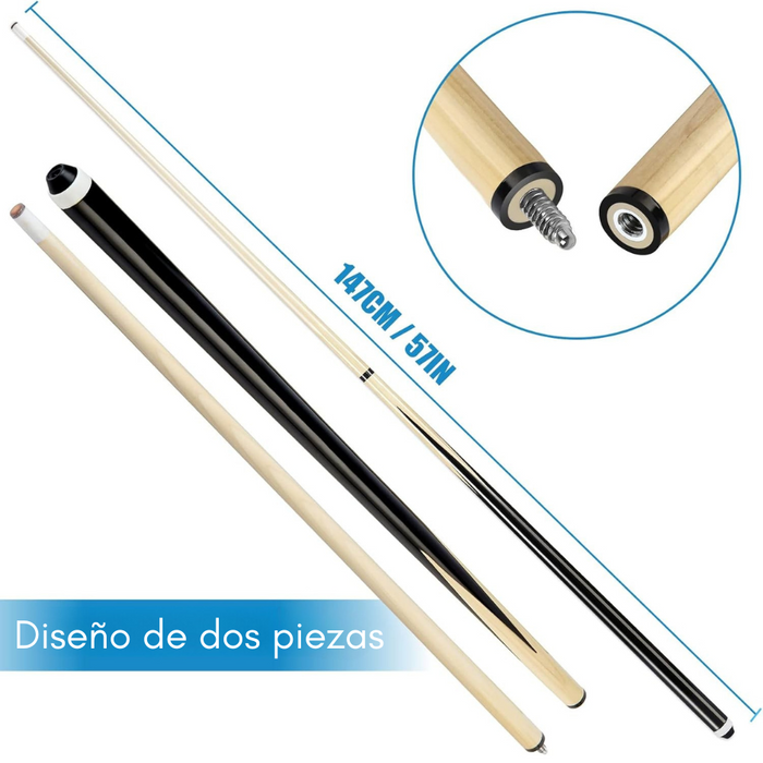 145cm Taco Ramin De Punta Atornillable Billar