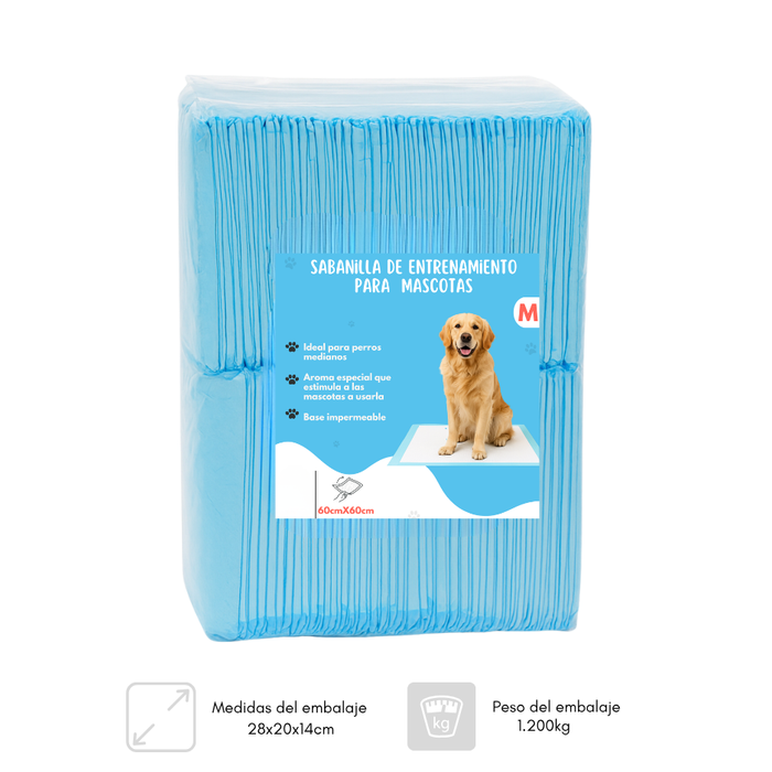 40 Pañales Sabanillas Entrenamiento Absorbentes Mascota Perros 60x60cm