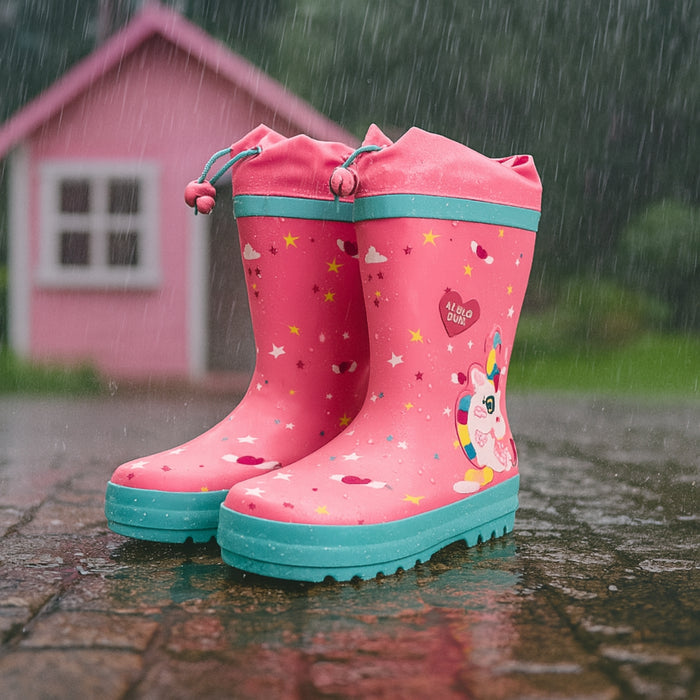 Botas Impermeables Para Niñas De Plástico Antideslizante