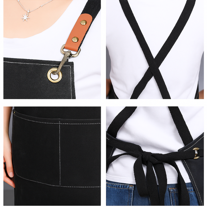 Pechera Delantal Cocina Barbacoa Parrilla Premium Peluquero Negro Batman Negro