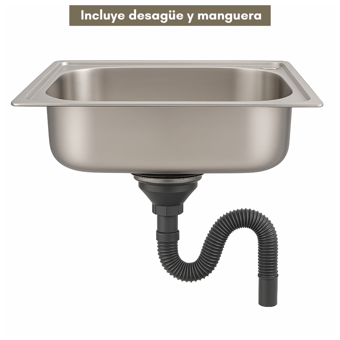 Lavaplatos Sobreponer Simple 37x31 Lavacopa Acero Inoxidable