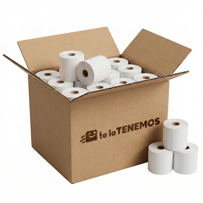 Pack 150 Rollo Papel Térmico 50x55mm Pos Transbank 16,5mts Blanco