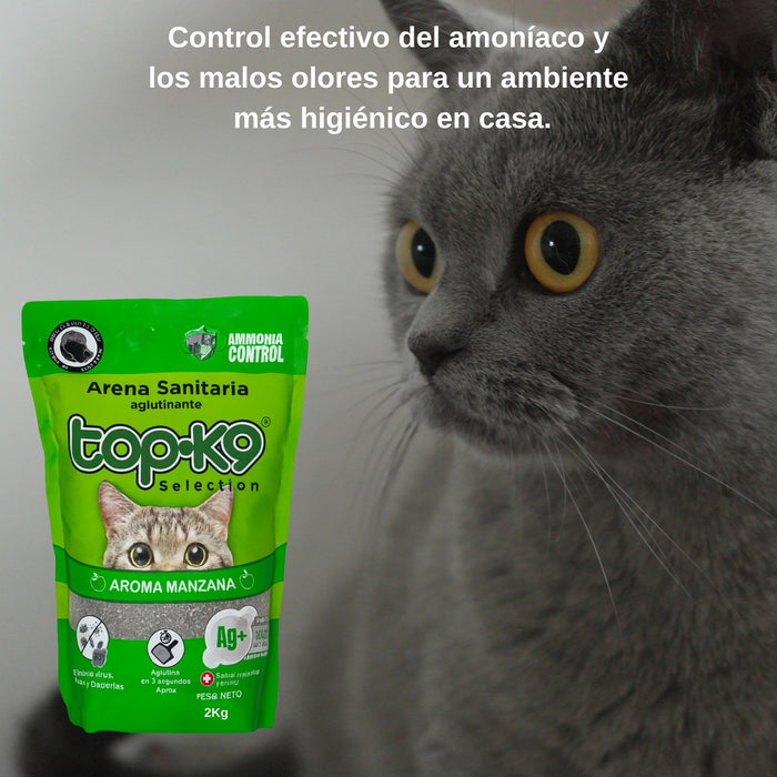 Arena Aglutinante Topk9 2kg Manzana Iones De Plata/carbón