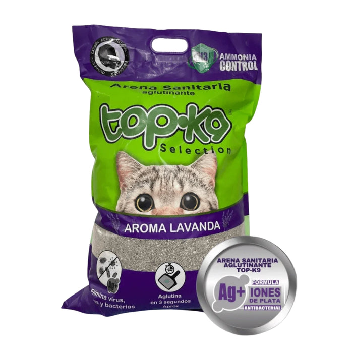 Arena Aglutinante Topk9 4kg Lavanda Iones De Plata/carbón