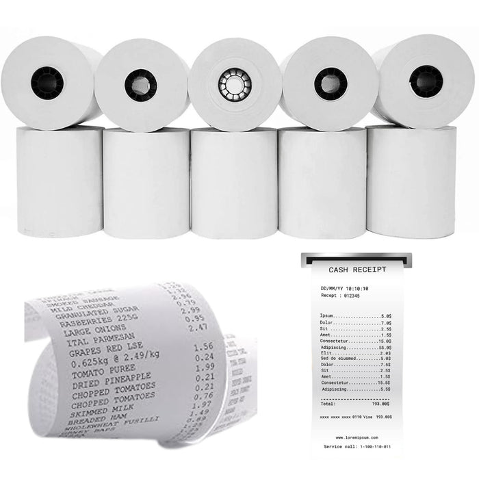 Caja 60 Rollos Papel Térmico 80mm X 80mm Largo Telotenemos Papel Para Impresora Térmica Papel Rollo Termico Boleta Factura Color Blanco