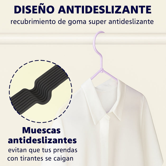 Ganchos Colgadores Para Ropa Antideslizante 10 Unidades
