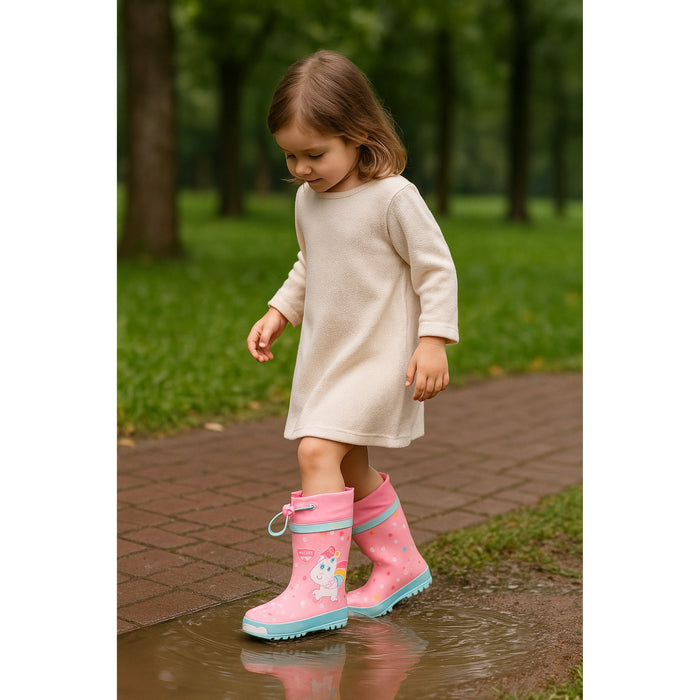 Botas Impermeables Para Niñas De Plástico Antideslizante