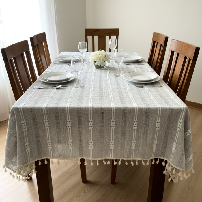 Mantel Rectangular Mantel De La Mesa Borla Algodón 140x220cm