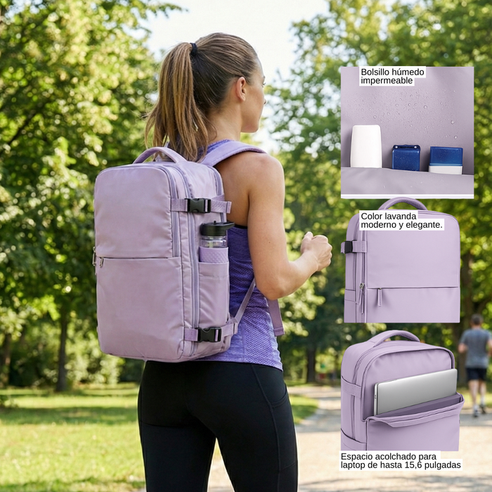 Mochila Cabina Bolso Mujer Viaje Avion 20lt Puerto Usb Utazo