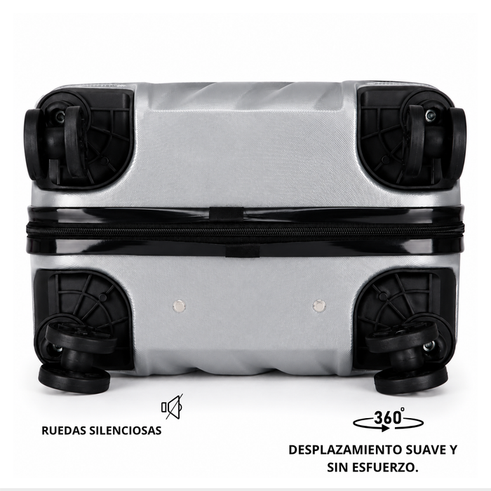 Maleta Cabina De 10 Kg Equipaje Chica Ruedas Viajes Avión - Gris