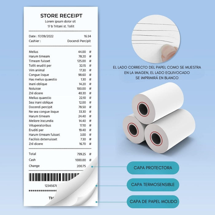 Caja 60 Rollos Papel Térmico 80mm X 80mm Largo Telotenemos Papel Para Impresora Térmica Papel Rollo Termico Boleta Factura Color Blanco