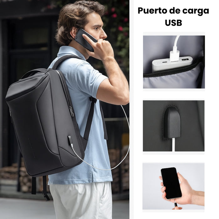 Mochila Ejecutiva Viaje Notebook Usb Impermeable Antirrobo Utazo
