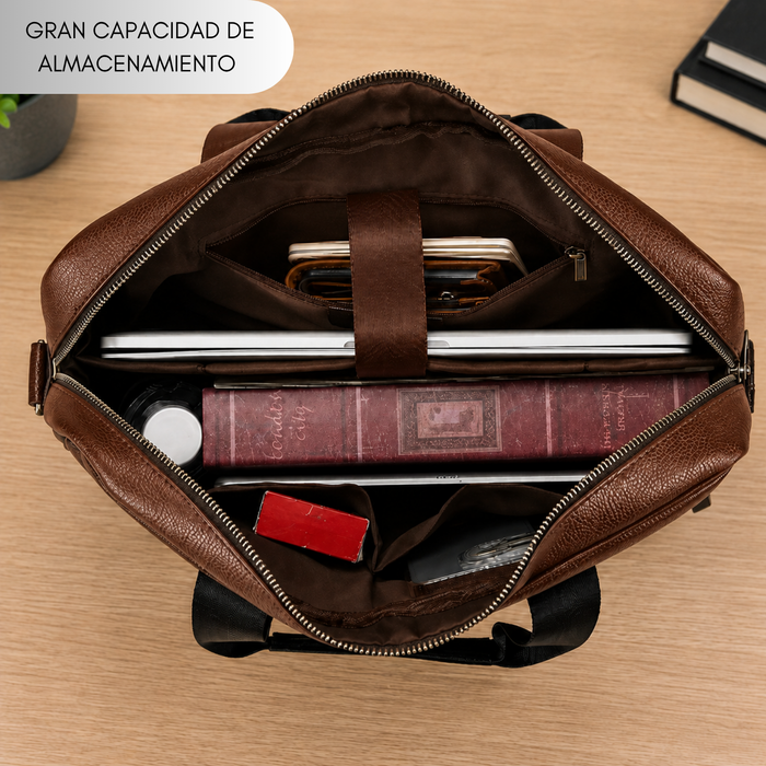 Maletín Portafolio De Cuero Para Portátil Notebook 14