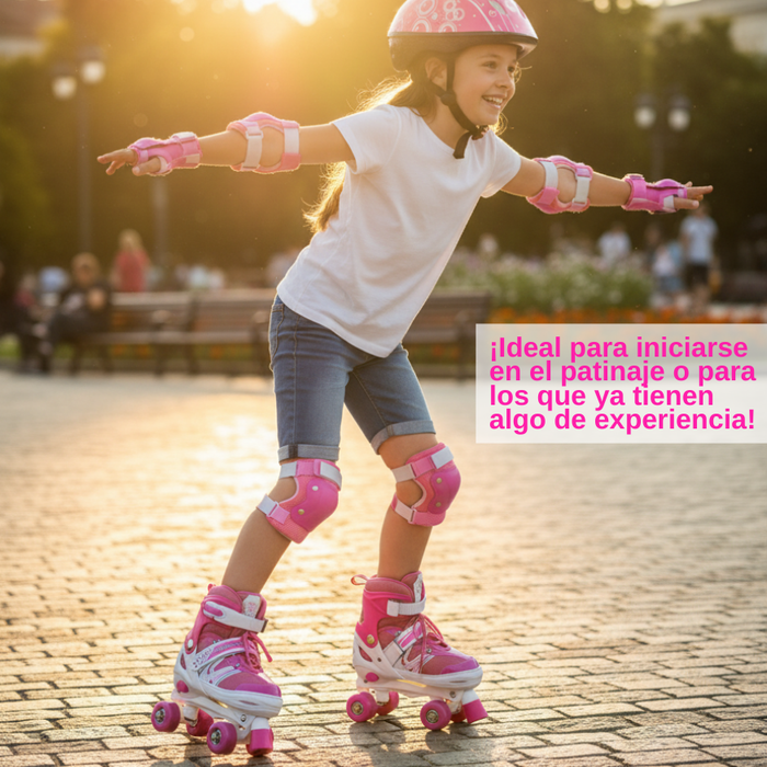 Patines Roller 4 Ruedas Ajustables Artísticos Para Niños