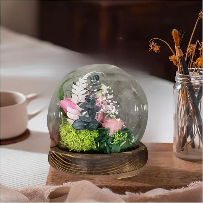 Rosas Eternas Flores Artificiales Decoracion Hogar Luz Led Naranja