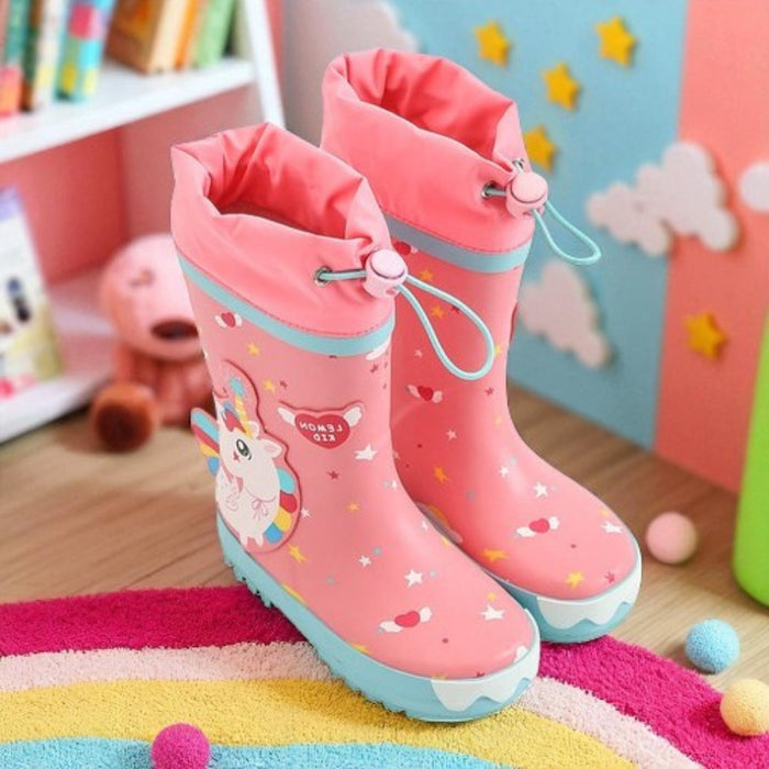 Botas Impermeables Para Niñas De Plástico Antideslizante